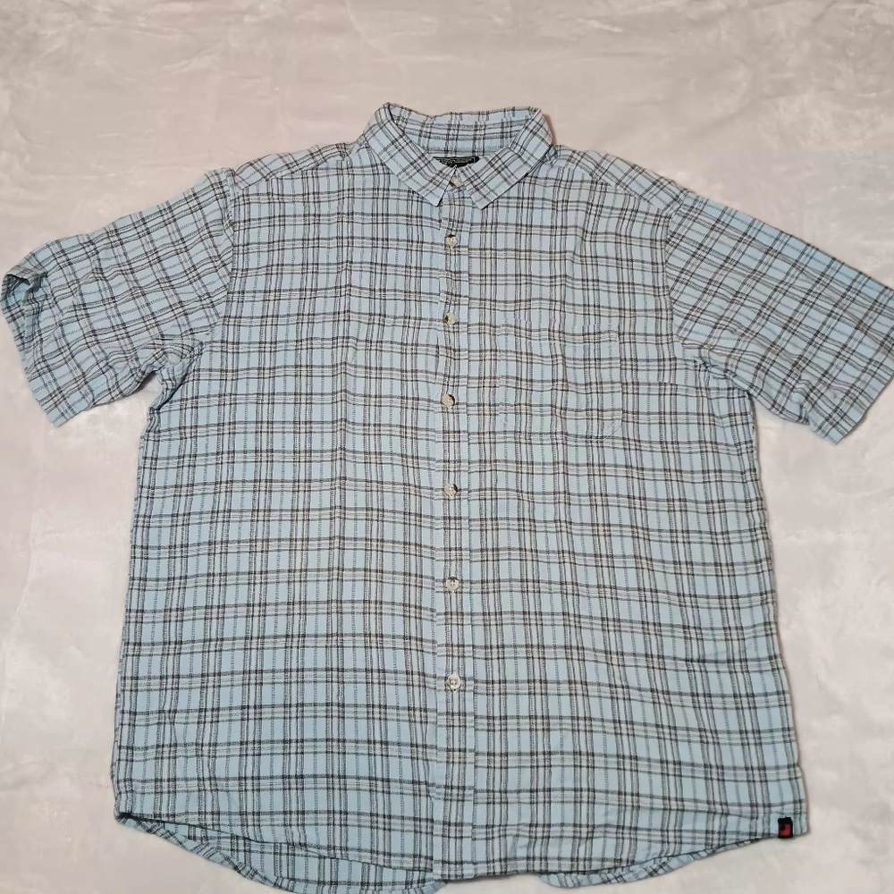 Woolrich Men's 100% Cotton Blue Plaid Shirt XL